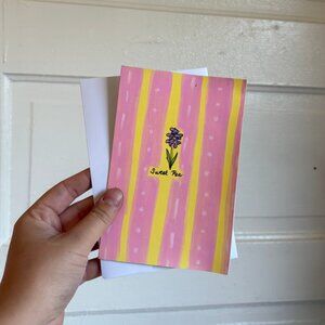 Sweet Pea Handpainted Greeting Card